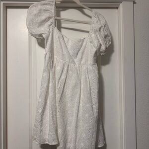 Altar'd State White Floral Embroidered Dress